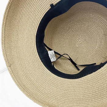 2021 Nye Sommer, Sol Hat, Bue Strå Hat Visir Temperament Fladskærms Panama Hatte til Kvinder Sea Beach Ferie Fritid Solcreme, Hat