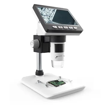 Mustool 1000X 4,3 Tommer LCD-Digital Mikroskop HD1080P med Justerbare Beslag Video Optagelse Værktøj for Test/Videnskab Desktop