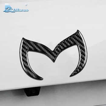 FLYVEHASTIGHED For Mazda 3, Mazda 6 og CX-5 CX-3 Axela Atenza Tilbehør Carbon Fiber Bil Logo Emblem Hale Bil Mærkat Decals Bil Styling
