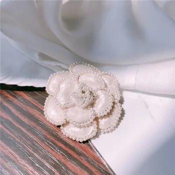 Koreanske High-grade Blomst-Broche Klassiske Camellia Broche Pins Brocher Kvinder Sjal Skjorte Krave Tilbehør