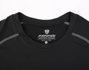 FANNAI Kompression Løbe T-shirt Mænd Fitness Trænings-og Stram med sportstøj Herre Bodybuilding Træning Shirt Med Lange Ærmer AM309