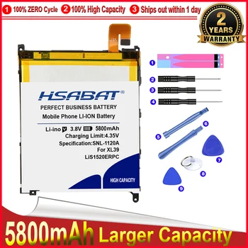 HSABAT 0 Cyklus Nye 5800mAh LiS1520ERPC Batteri til Sony Xperia Z Ultra XL39 XL39H C6802 C6806 C6833 gratis fragt