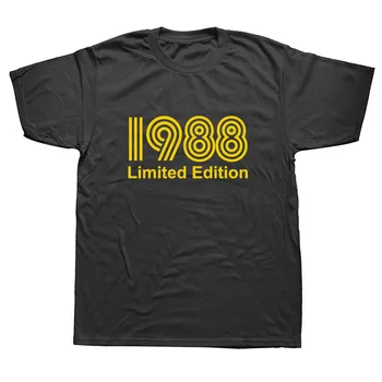 Limited Edition 1988 Sjove Grafiske T-Shirt Herre Sommer Stil, Mode Korte Ærmer Overdimensionerede Streetwear T-Shirts