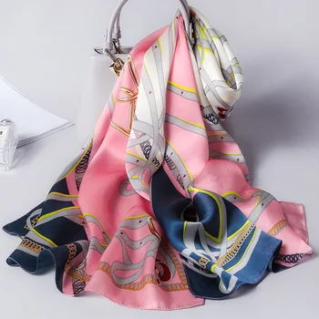 2020 Mærke Ren Silke Tørklæde Kvinder Luksus Hangzhou Real Silk Wraps Til Damer Print Sjaler Foulard Femme Naturlig Silke Tørklæder
