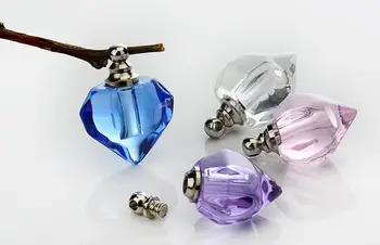 50pieces 17*19mm skruelåg hjertet hætteglas vedhæng Miniature Parfume olie, der ønsker flaske Crystal Ris Smykker navn eller ris kunst
