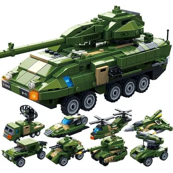 655Pcs Stryker Pansrede Køretøj Tank byggesten Militær Hær WW2 Mursten Pædagogisk Legetøj for Børn