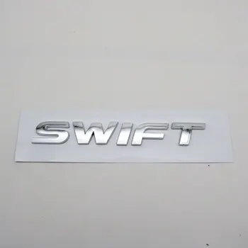 For Suzuki Swift Emblem Bil Logo Klistermærke 3D-Brev Ord, Bag Bagagerum ABS-Plast Krom Sølv Navneskilt Auto Badge Decal
