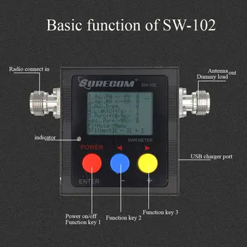 Nye SURECOM SW-102 meter 125-520 Mhz Digital VHF/UHF Power & SWR Meter SW102 For To-Vejs Radio