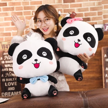 Søde Panda-Plys Legetøj Bløde Fyld Par Panda Dukker Kawaii Baby Ledsage Tegnefilm Lur Puder Fødselsdag Gave til Børn Pige