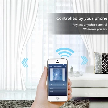 Tuya smart app WIFI Elektrisk Gardin Motor, Fjernbetjening motor, stemmestyring via alexa echo og Google startside for smart home