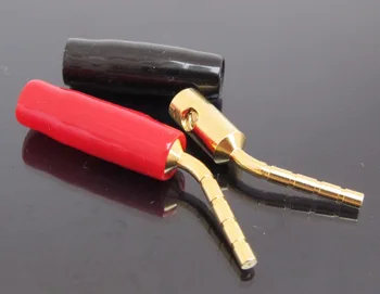 2mm Banan Plug Tip Skrue Type Audio Højttaler Kabel Stik Kobber Forgyldt