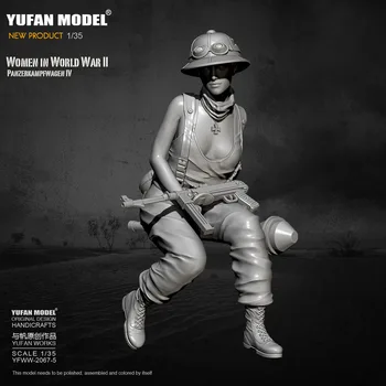 1/35 Yufan model Resin Model Tank soldier skønhed self-assembled YFWW-2067-5