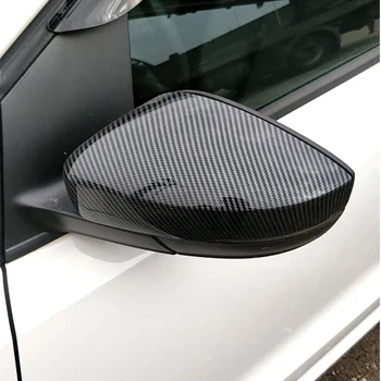 For Volkswagen Polo MK5 6R 6C med indikator, ABS, udvendigt spejl cover erstatning dække shell trim carbon fiber