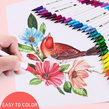 36/48/60/80/100 Farver Akvarel Markører for Tegning, Maleri, der er Professionel Vand-Farve Pensel, Pen Sæt Dual Tip til Skole