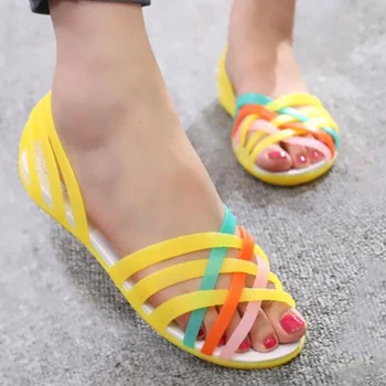 Jelly Sko Kvinder Sandaler Klart, Sko gennemsigtige sko Peep Toe sandalia der Feminina Stranden Sko Damer Glider Sandalias Mujer