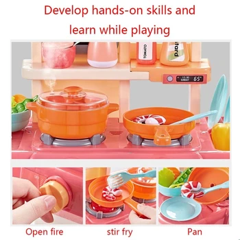 42Pcs/Set Simulering Køkken Toy Sprøjte Vand Porcelæn Legetøj til Børn Madlavning Tabel