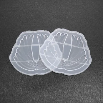 2020 Nye Fjer Vinger borddekoration Skimmel Coaster Sæt Silikone Forme Til Harpiks Crystal DIY UV-Lim, Epoxy Harpiks Skimmel
