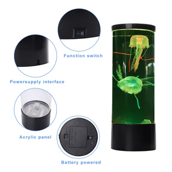 LED Vandmænd Tropiske Nat, Lys Akvarium Tank Farve Skiftende Afslappende Stemning, Atmosfære Nat Lys Sengen Desktop Lampe