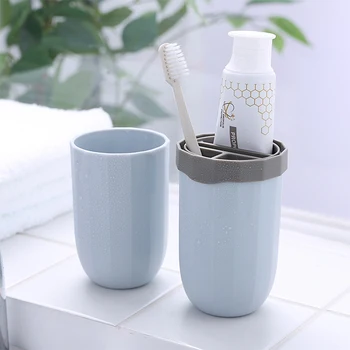 Luluhut kreative tandbørste strorage max travel bærbare tandpasta hårbørste opbevaring rør travel organizer vask cup