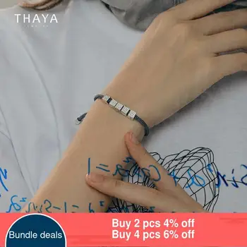 Thaya Couplor Relativitetsteori formel håndrem Breve Armbånd Forgyldt 18K Guld Armbånd Til Kvinder, der elsker Fine Mode Smykker Gave