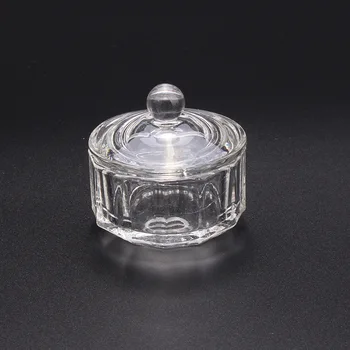 1 stk Høj Kvalitet Klar Krystal Glas Cup for Akryl nailart Flere Størrelser Skål Akryl Pulver, Væske, Holder Mini Cup Nail Art