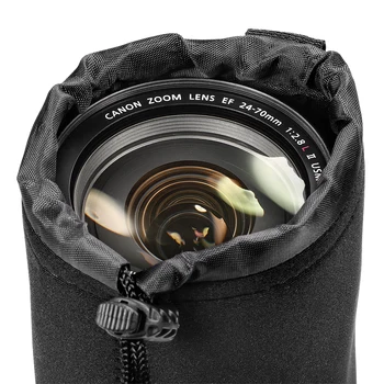 Neewer 4 Størrelsen DSLR-Kamera Snor Linse Etui Taske Cover Størrelse S M L XL for Sony/Canon/Nikon/Pentax/Olympus/Panasonic Linse