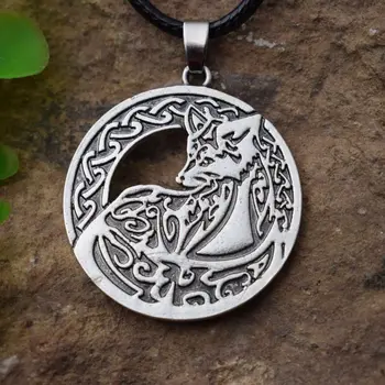 SanLan 1stk dropshipping Nordisk Viking Etniske Fox Halskæde Celtico Tribal Fox Talisman-Halskæde Smykker