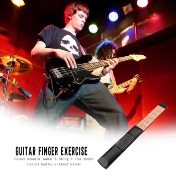 Holdbar Pocket Guitar Dygtige Fremstilling Guitar Finger Exerciser Pocket Guitar Akkord Træner Nybegynder Praksis Værktøjer