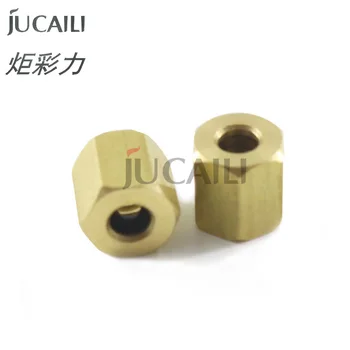 Jucaili 12pcs DX5 blæk spjæld kobber Møtrikken med gummi ring til EPSON DX4 DX5 xp600 for printeren dumper blæk rør Kobber-stik