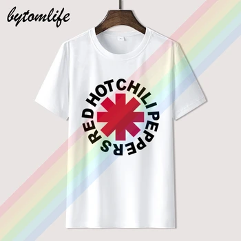 Hot Chili Logo T-Shirt Sommer Udskrive Sort T Shirt Tøj Populære Skjorte Bomuld T-Shirts Forbløffende Kort Ærme Unikke Mænd Toppe