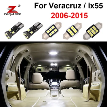 14pcs Top Canbus Bil LED Pære Interiør Indendørs solskærm Kuffert Lys Nummerplade Lampe Kit Til Hyundai Veracruz ix55 2006-