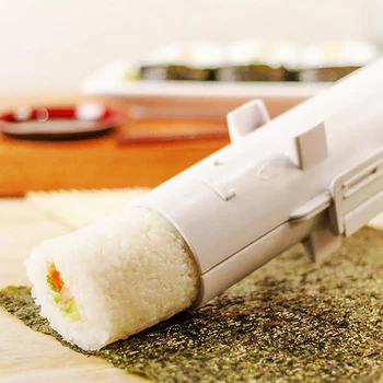 DIY Sushi Kaffefaciliteter Skimmel Japanske Snacks Rulle Ris Køkken Værktøjer Bazooka Grøntsager Kød Rullende Sushi-Making Maskine Onigiri