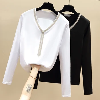 Harajuku Kvinder Oversize T Shirt Tøj, Vintage T-Shirts Egirl 2020 Fall Winter Mode Fritids-Streetwear langærmet Toppe