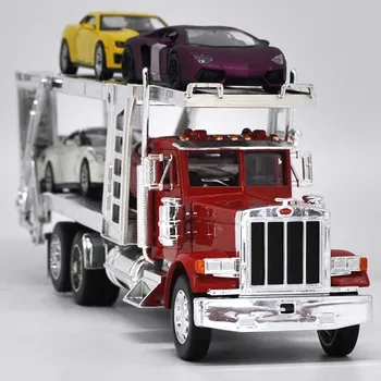 1:32 Skala Classic Alloy American Truck Die-cast Simulering Bil Transporter Model legetøj fans samling vise dekorationer