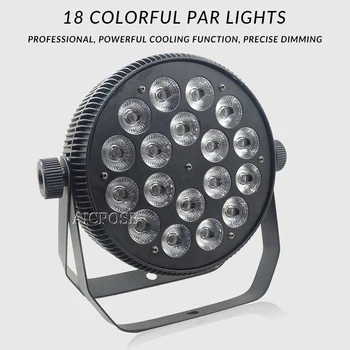 18x18W Aluminium Led Par Lys RGBWA UV 6IN1 LED Fladskærms Par Med DMX512 Kontrol scenebelysning DJ Diskotek Bryllup Lys