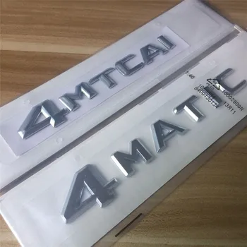 2stk Nye Bil Styling 3D Sølv 4Matic 4 Matic Bageste Boot Auto Badge-Logo Klistermærke