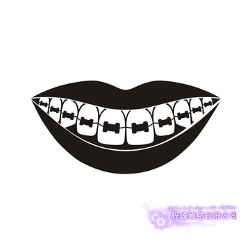 Dental Clinic Væggen DecalPoster Vinyl Indretning Vægmaleri Ortodonti Vægoverføringsbilleder Tand Børste Tænder, Tandpleje Mærkat