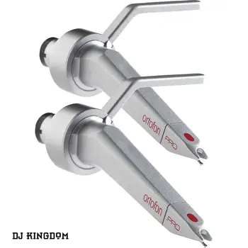 Høj vind sølv nål twin 2-LEDER 2-pin-DJ stylus