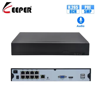Keeper H. 265 8CH 5MP POE NVR-Sikkerhed, IP-Kamera video-Overvågning CCTV-Systemet P2P ONVIF 2MP/5MP Network Video Recorder