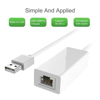 Computer USB-Ethernet-Adapter, Usb 2.0 netværkskort USB til Ethernet RJ45 Lan Gigabit-Internet til Windows 7/8/10 Med USB-Drev