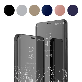 Stå dække spejl effekt flip tilfældet med smartphone cover til Oppo Find X2 Pro (5G) 6.7