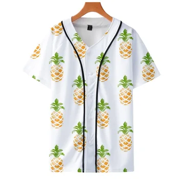 Sommeren tynd cardigan baseball uniform Frugt frugt omkringliggende tendens personlighed casual 3D tynde korte ærmer baseball uniform