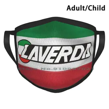 Laverda Logo På Italiensk Flag Tilpassede Design For Børn, Voksne Maske, Filter Vaskbart Ansigtsmaske Laverda Breganze Zane Sf2 Jota Gt750