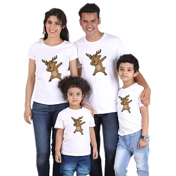 Jul T-Shirt til Familie Matchende Outfits Tøj Mor Far Datter Søn Ser Mor og Mig Shirts