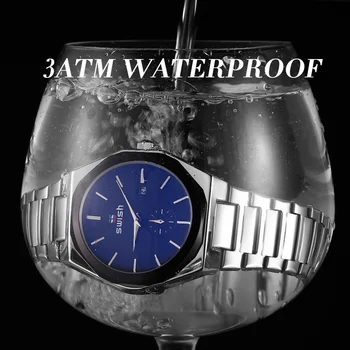 SWISH 2020 Mærke Kvarts Ur til Mænd Vandtæt Luksus Ure Casual Mode Chronograph Armbåndsur med Pakke Reloj Hombre