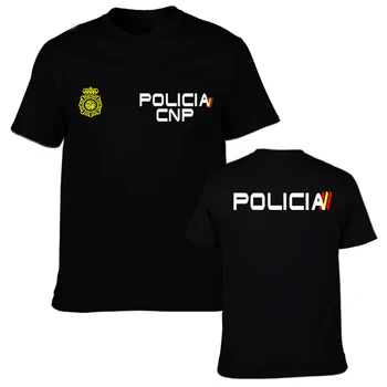 Espana Policia Spanien National Police Anti Riot Swat Geo Special Forces Mænd Dobbelt-Side T-Shirt 2019 Mænd Mode Sommer T-Shirt