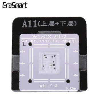 WL Høj Kvalitet A11 CPU Øvre/Nedre Reballing Stencil Med Fast Plade