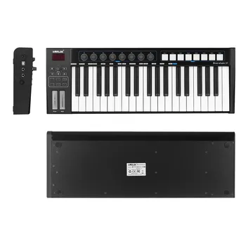 VERDENE Blå hval 37 USB MIDI Controller Keyboard 37 Semi-vægtede tangenter 8 RGB-Baggrundsbelyst Trigger Pads LED-Display