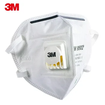 3M Maske 9502V+ KN95 Hoved-monteret Med Ventil Partikler Støv Respirator Anti-haze Beskyttende Genanvendelige Masker Oprindelige Mascarilla