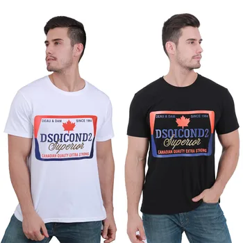 DSQICOND2 Brand-Shirts til Mænd T-Shirt med Korte Ærmer Mænd Toppe Print Bomuld Mode Tidevand Sommeren Casual Løs Par Kort Ærme t-Shirts